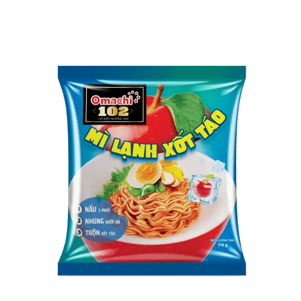 Omachi Cold Potato Noodles with Apple Sauce 110gr pack - Masan Consumer