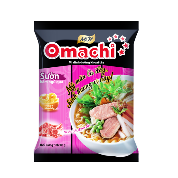 Omachi Potato Instant Noodles - Stewed Ribs with Five Fruits Flavor - Masan Consumer