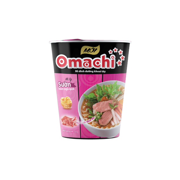 Omachi Potato Instant Noodles (have meat) - Stewed Ribs with Five Fruits Flavor - Masan Consumer