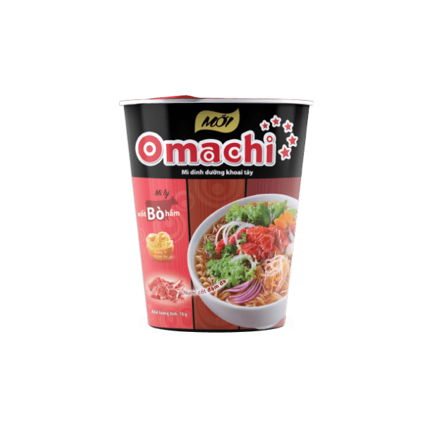 Omachi Potato Instant Noodles (have meat) - Stewed Ribs with Five Fruits Flavor - Masan Consumer