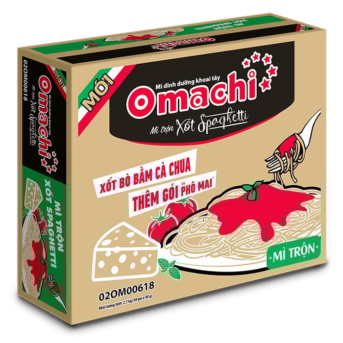 Omachi Potato Noodles Spaghetti Beef Sauce 90gr pack - Masan Consumer