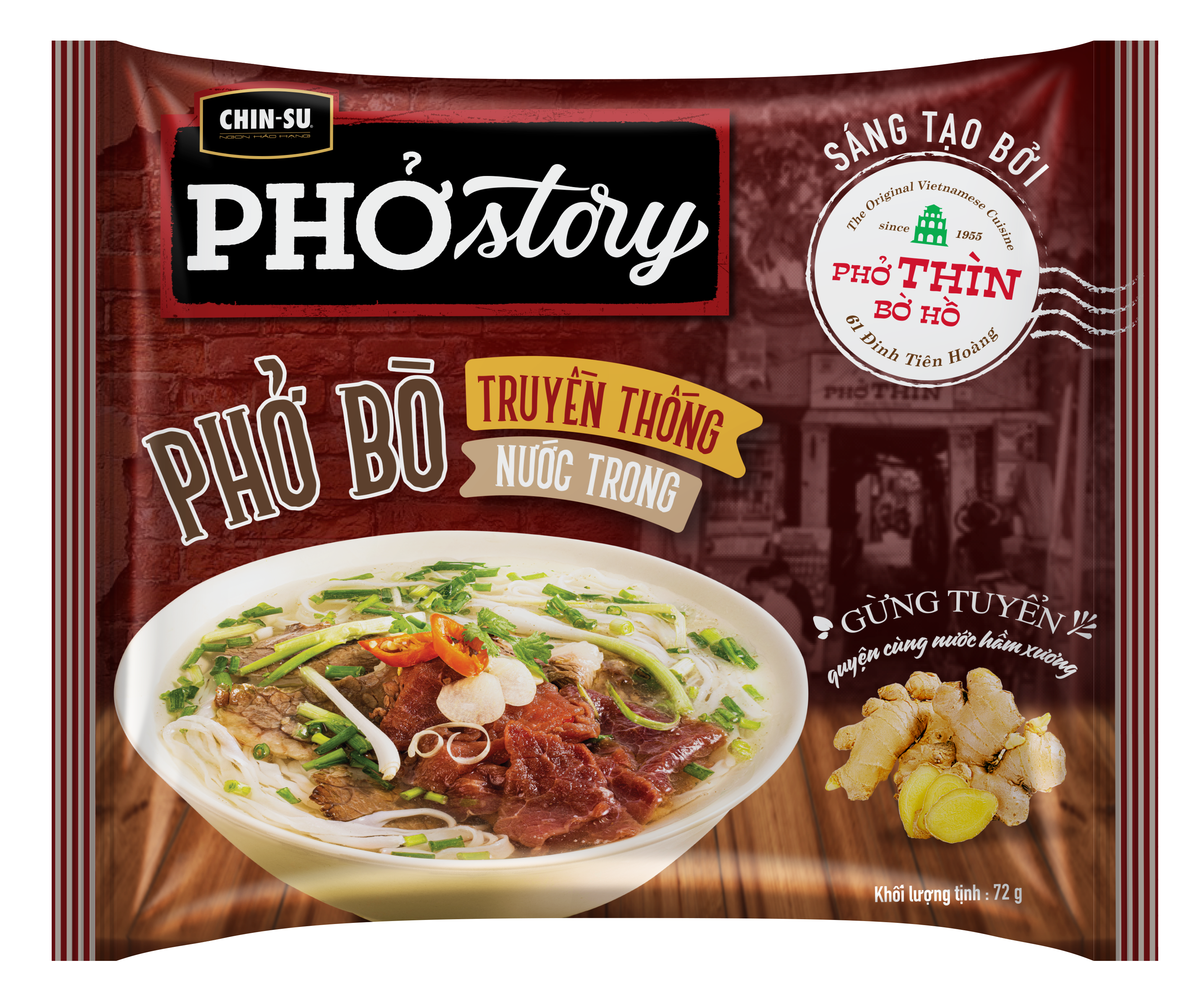 CHIN-SU PHỞ STORY PHỞ THÌN BỜ HỒ GÓI 72G - Masan Consumer