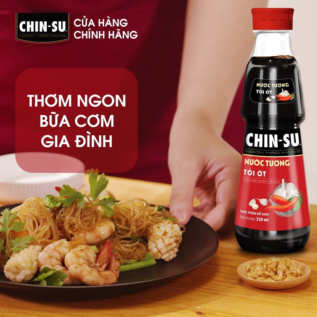 CHIN-SU Soy Sauce Chili Garlic 330ml - Masan Consumer
