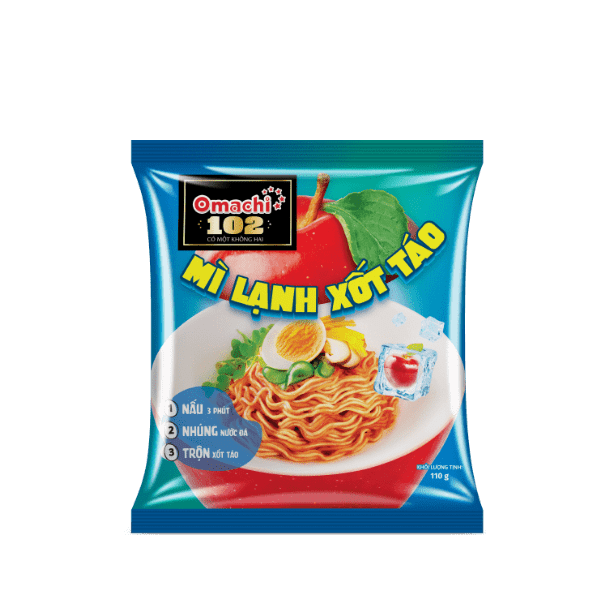 Omachi Cold Potato Noodles with Apple Sauce 110gr pack - Masan Consumer