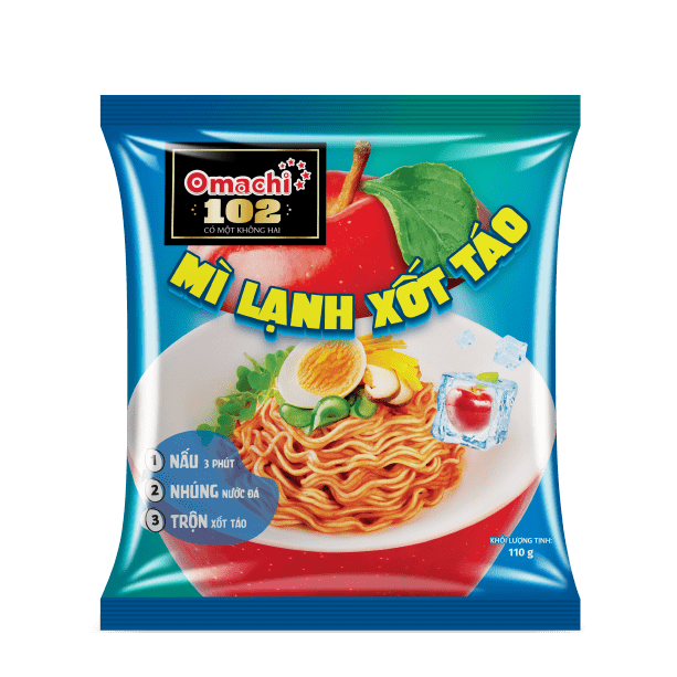 Omachi Cold Potato Noodles with Apple Sauce 110gr pack - Masan Consumer