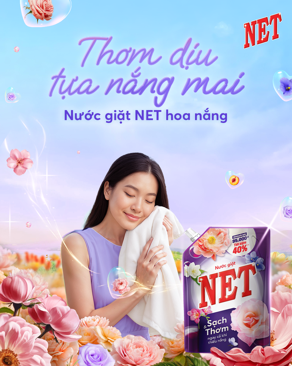 NET SUNSHINE FLOWER FRAGRANCE LIQUID DETERGENT - Masan Consumer