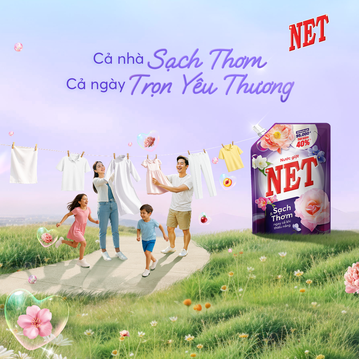 NET SUNSHINE FLOWER FRAGRANCE LIQUID DETERGENT - Masan Consumer