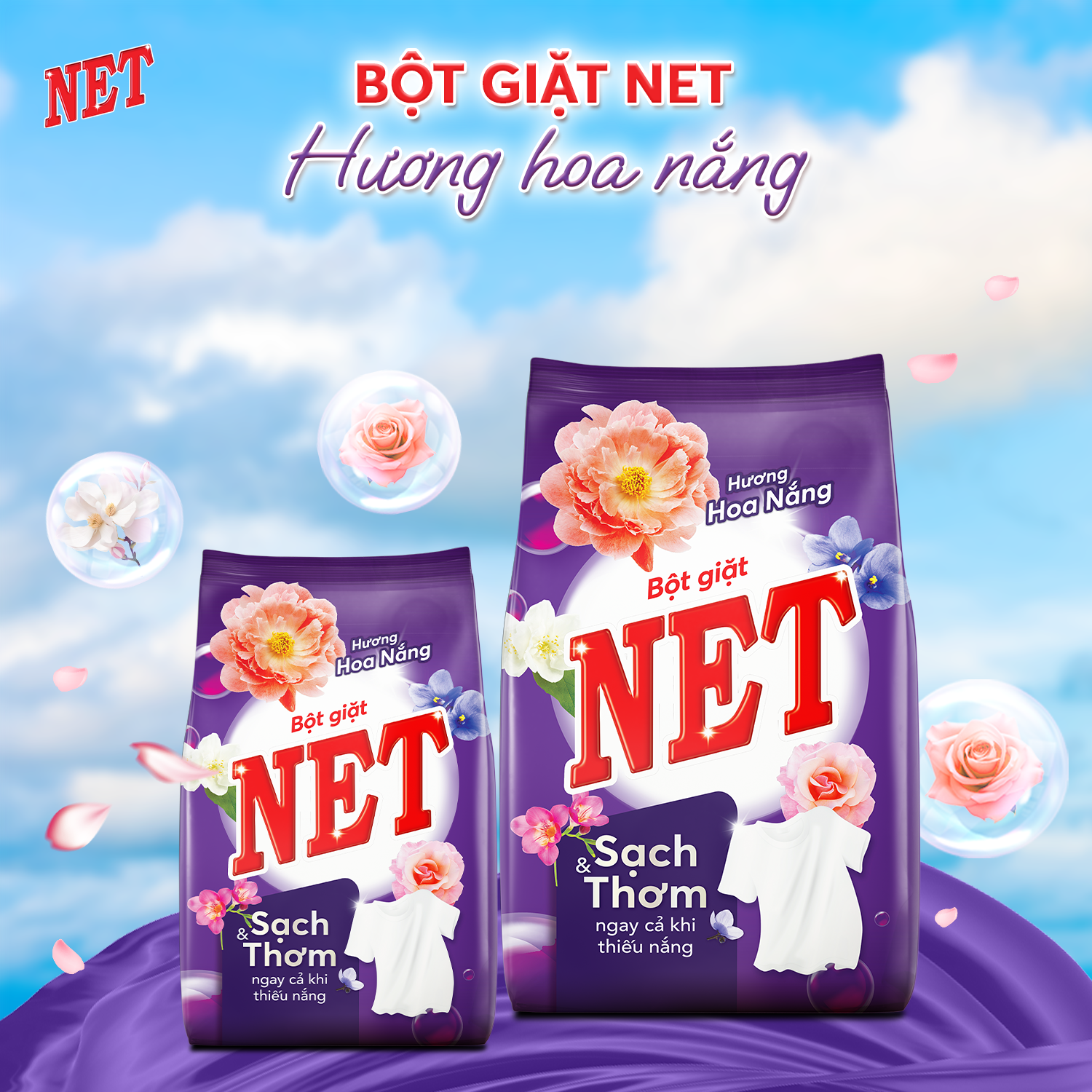 NET SUNSHINE FLOWER FRAGRANCE POWDER DETERGENT - Masan Consumer