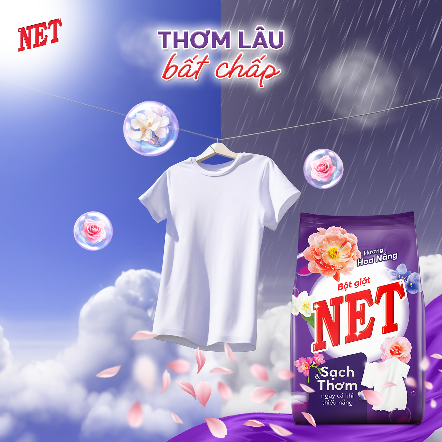 NET SUNSHINE FLOWER FRAGRANCE POWDER DETERGENT - Masan Consumer