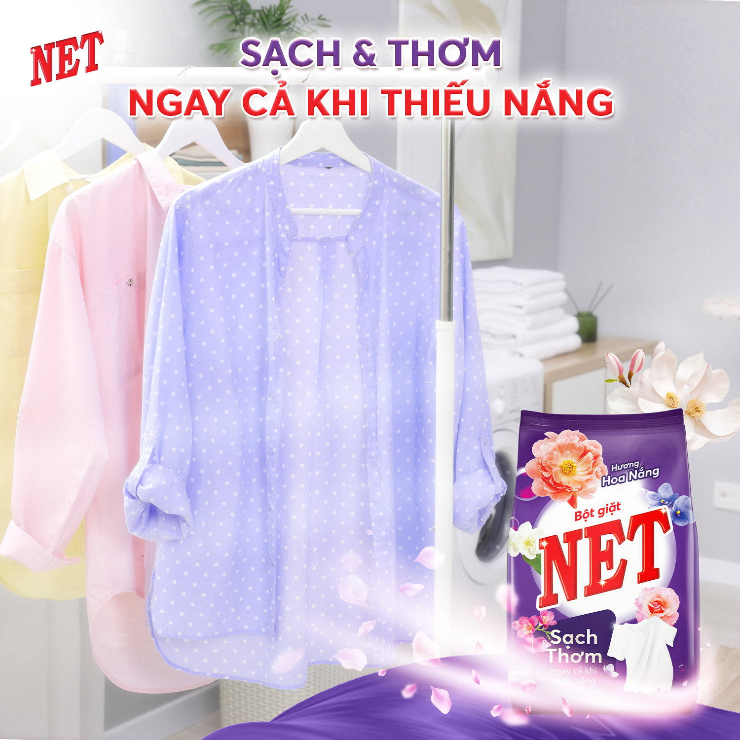 NET SUNSHINE FLOWER FRAGRANCE POWDER DETERGENT - Masan Consumer
