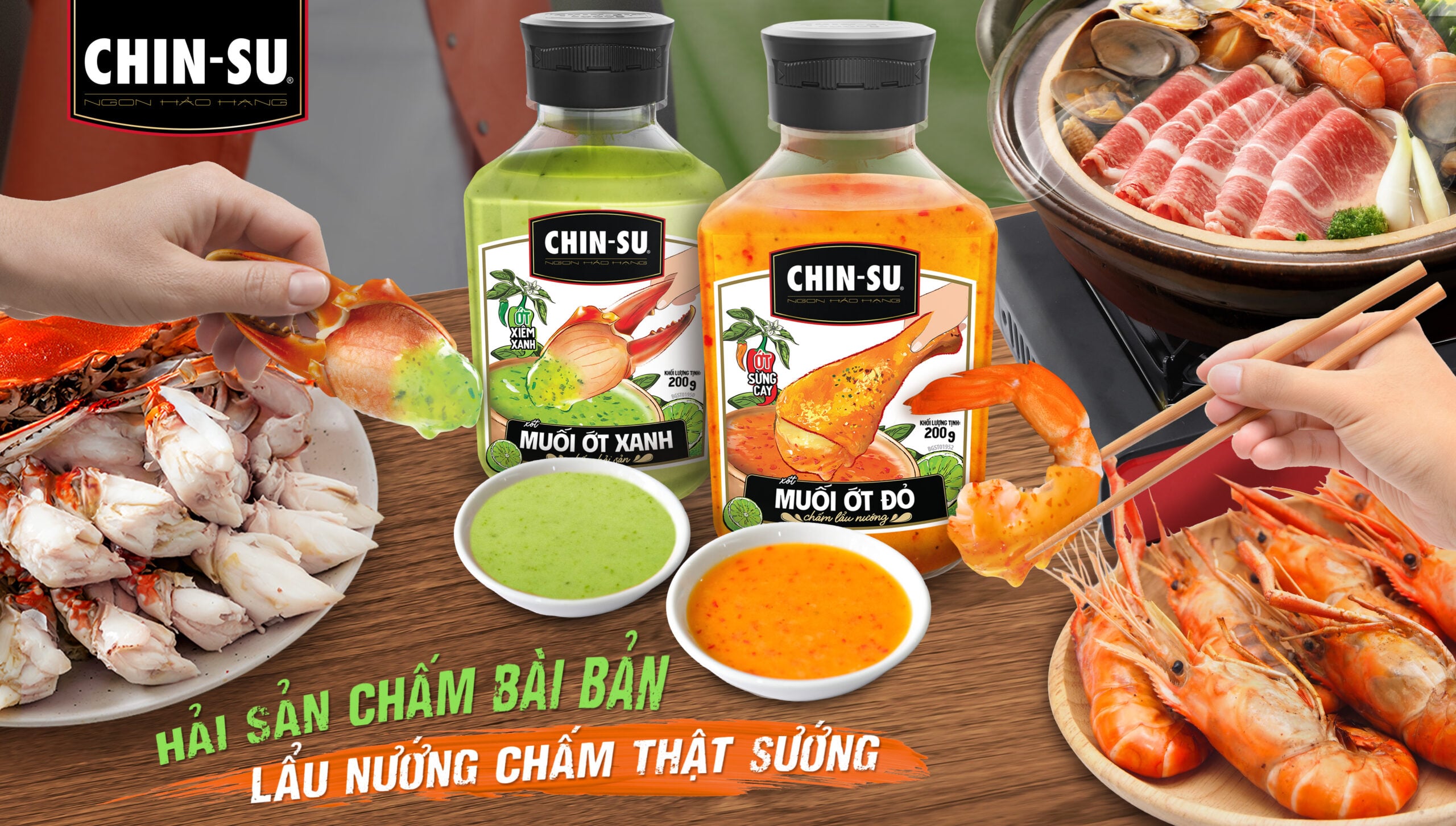 GREEN SEAFOOD DIPPING SAUCE RED BBQ & HOTPOT DIPPING SAUCE - Masan Consumer