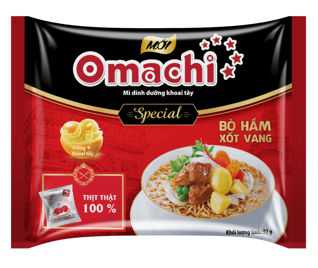 Omachi Potato Noodles Special - Stewed Beef - 30 pack x 92gr