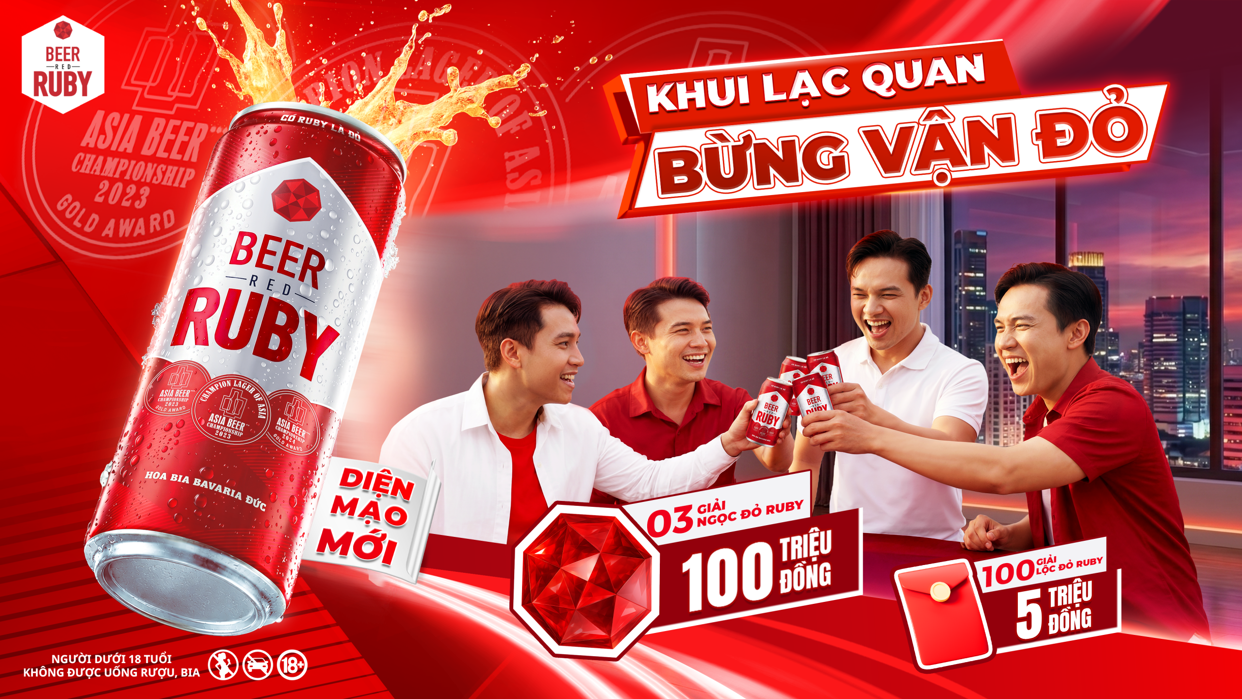 Red Ruby Beer (tall-can) - Masan Consumer